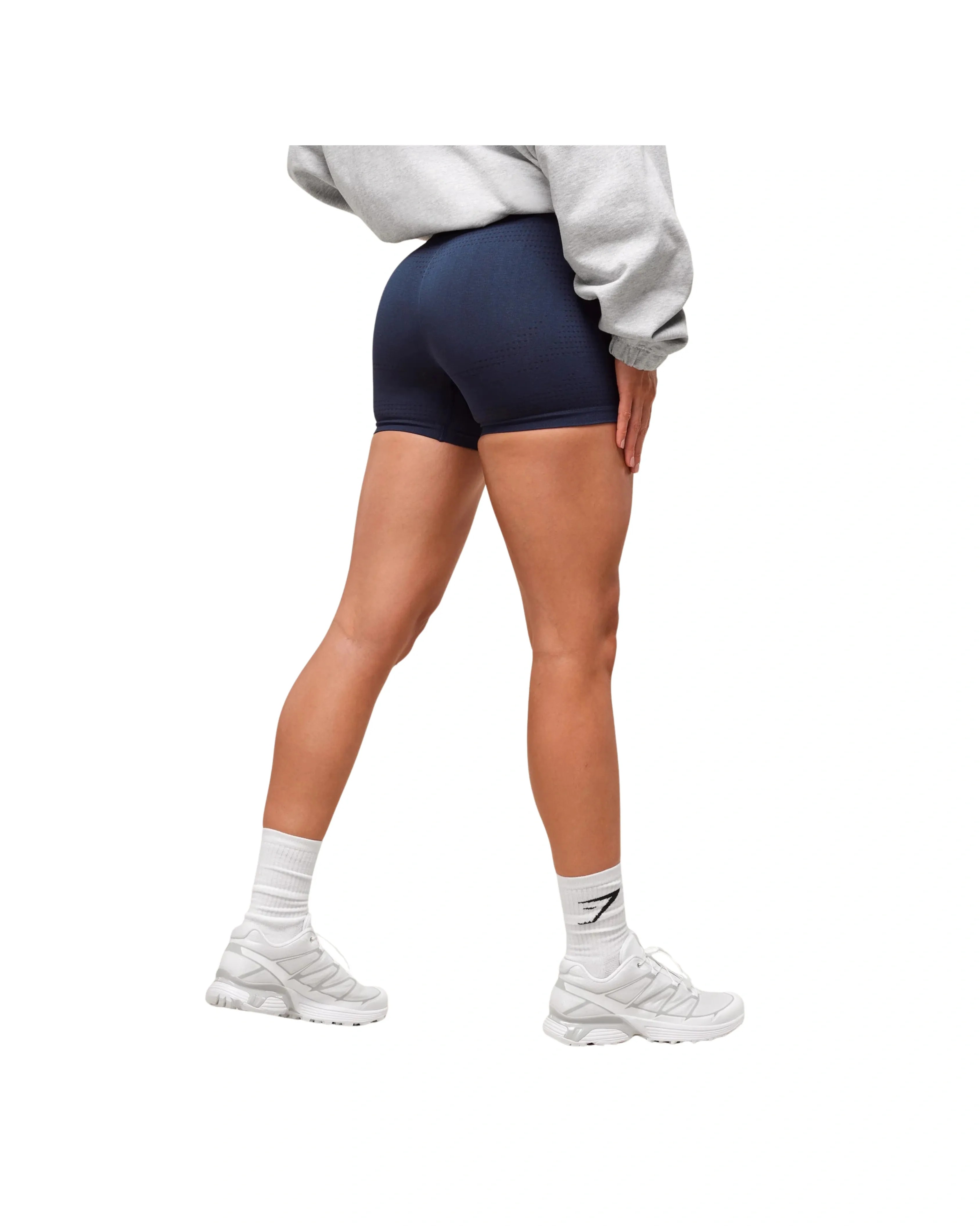 Gymshark Vital Shorts compression fit Heavy Blue Marl - HypeFly India View 2