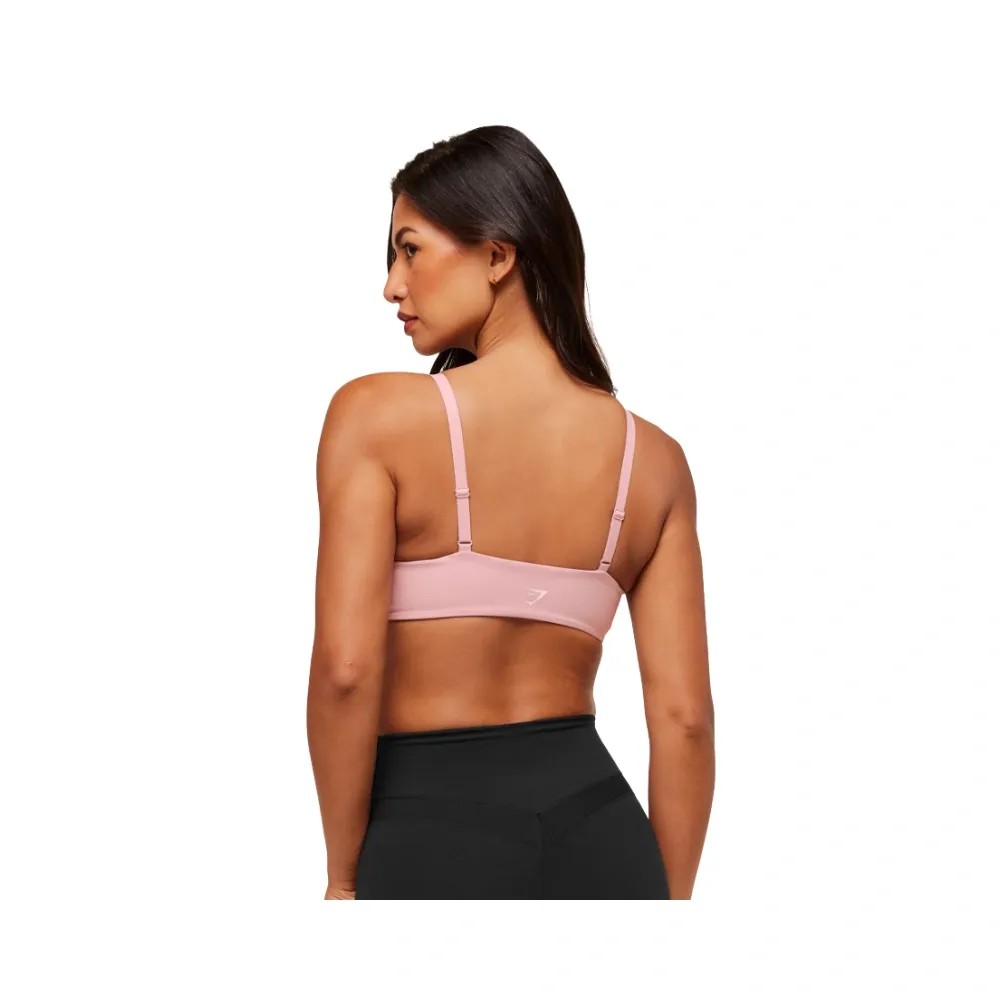 Gymshark Twist Front Bralette - Light Support Cloud Pink - HypeFly India View 2