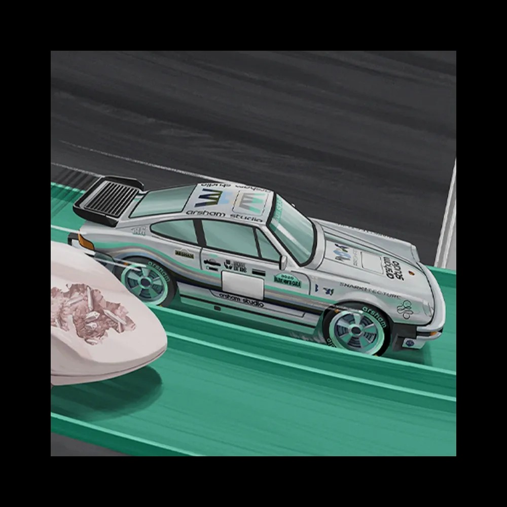 Hot Wheels x Daniel Arsham Legends Archive Lap 3 Poster - HypeFly India View 2