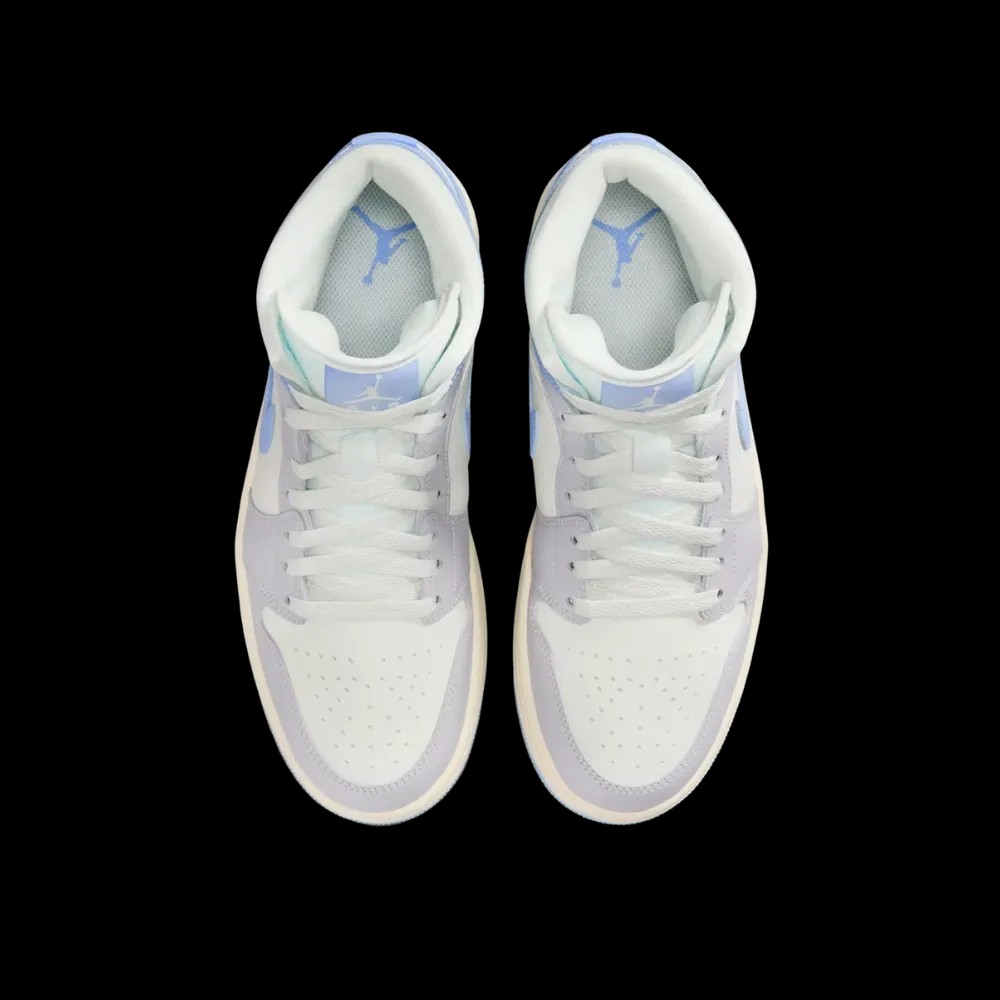 Air Jordan 1 Mid 'Psychic Blue Sail Coconut Milk' - HypeFly India View 4