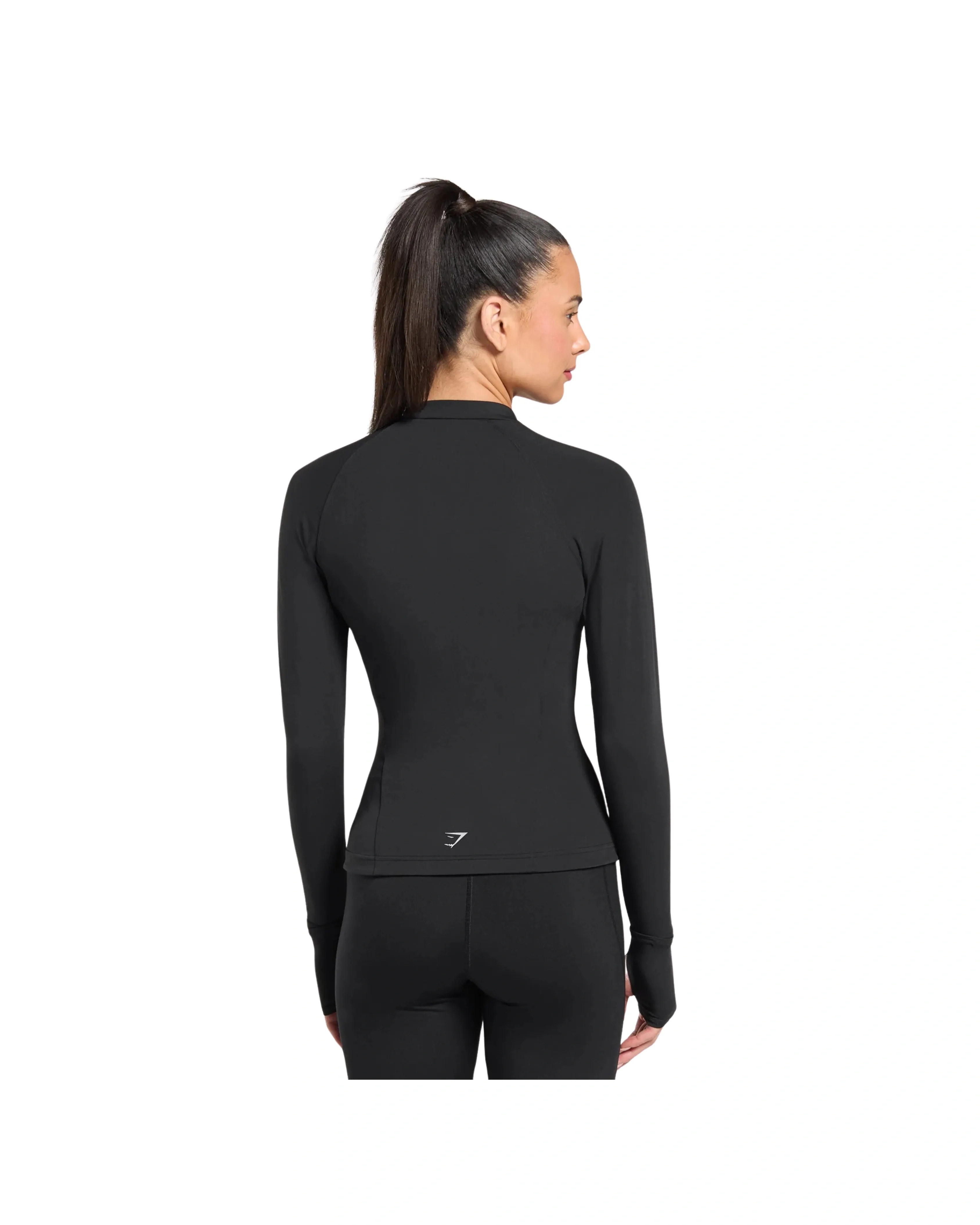 Gymshark Running Full Zip Jacket Black - HypeFly India View 2