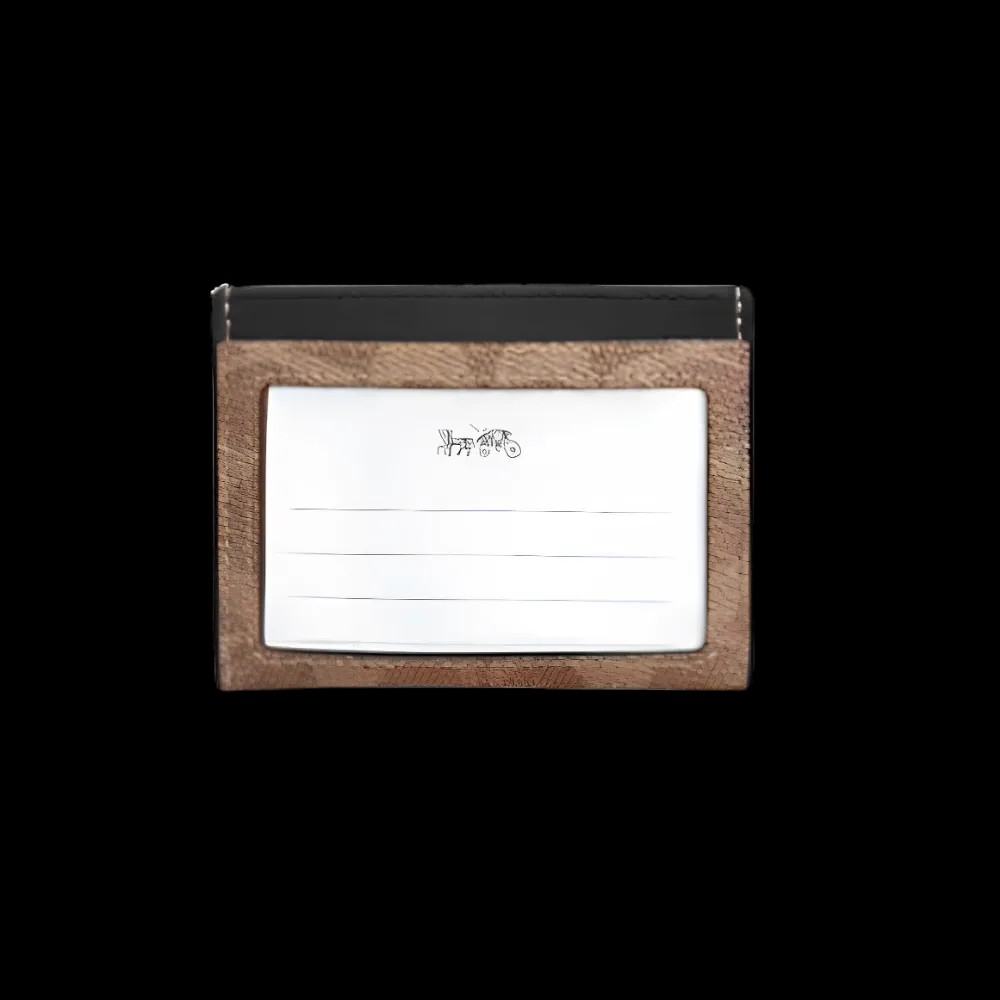 Coach Slim Id Card Case In Signature Canvas 'Tan & Black' - HypeFly India View 2