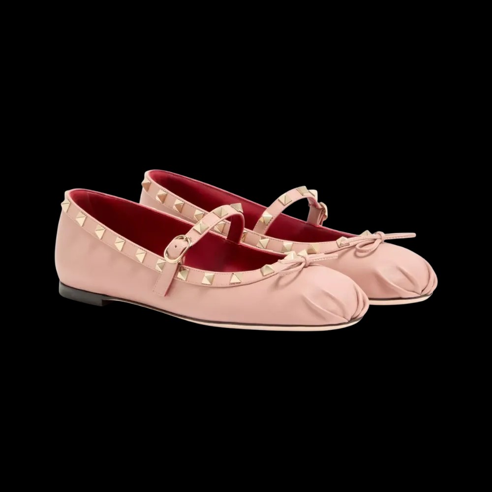 Valentino Mary-Jane Rockstud Nappa Ballerina 05mm Phard - HypeFly India View 3