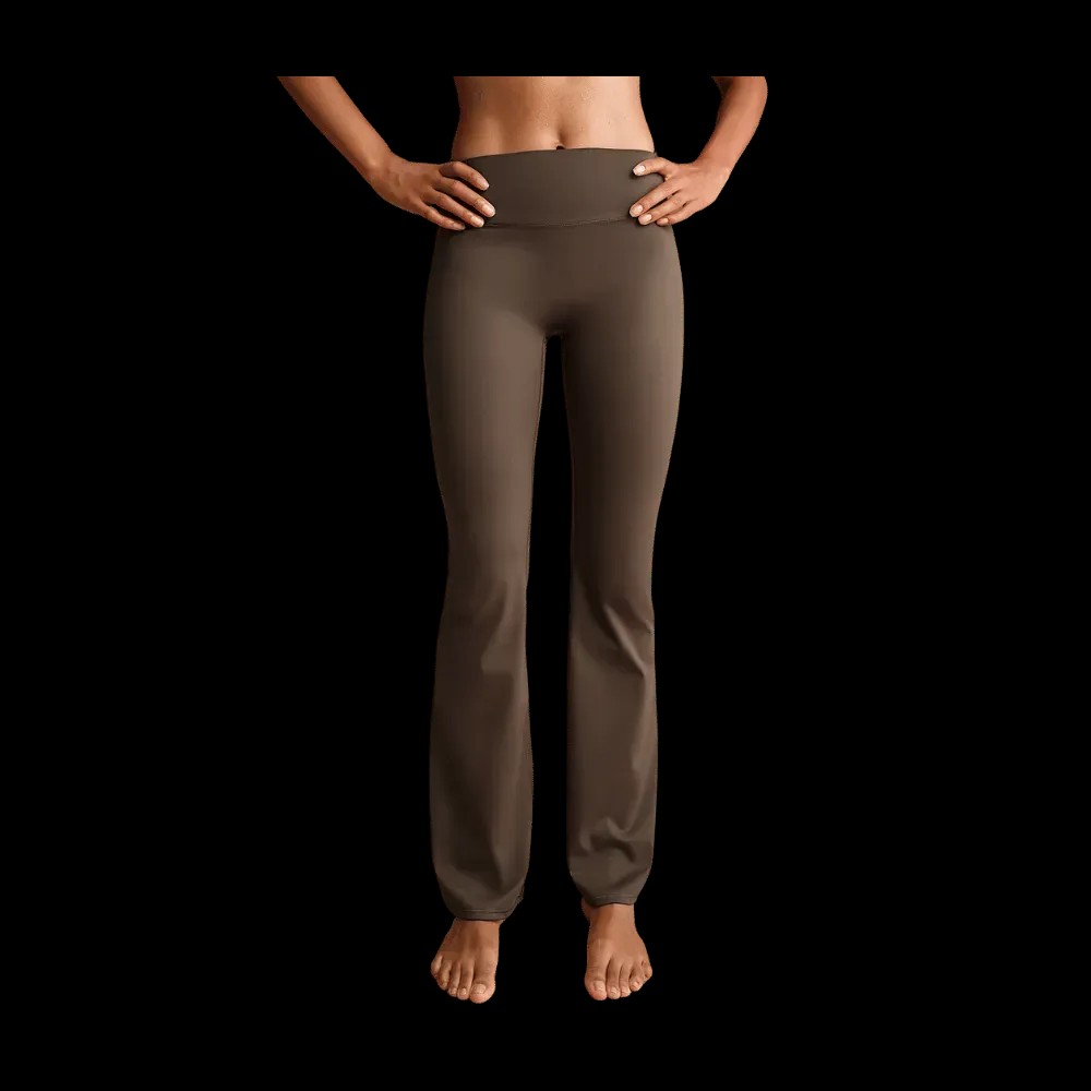 Nike X Skims Matte Women's High-Waisted Slim Flared Leggings Dark Sepia - HypeFly India View 1