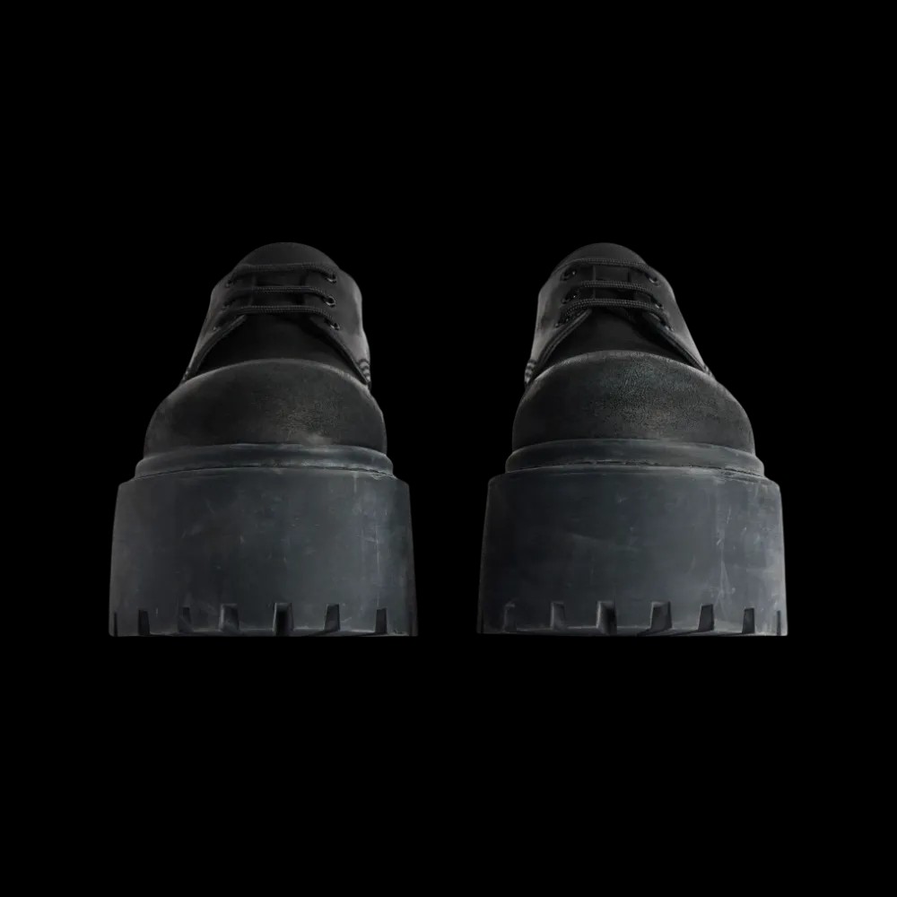 Balenciaga Strike Platform Derby In Black - HypeFly India View 4