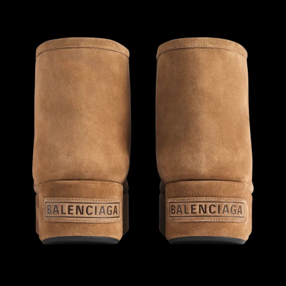 Balenciaga Alaska Platform Bootie In Brown - HypeFly India View 2