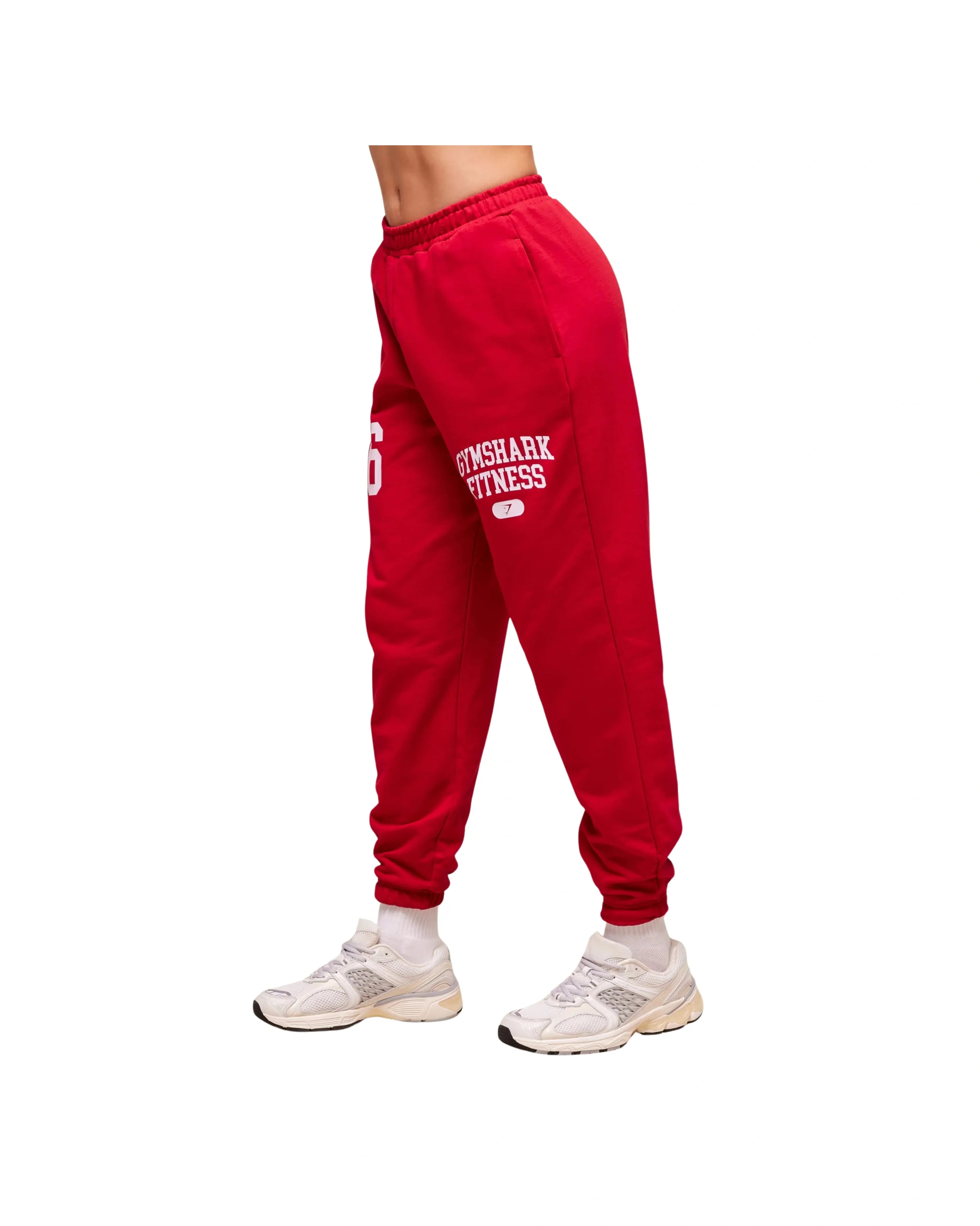 Gymshark Varsity Graphic Oversized Jogger Conditioning Red - HypeFly India View 2