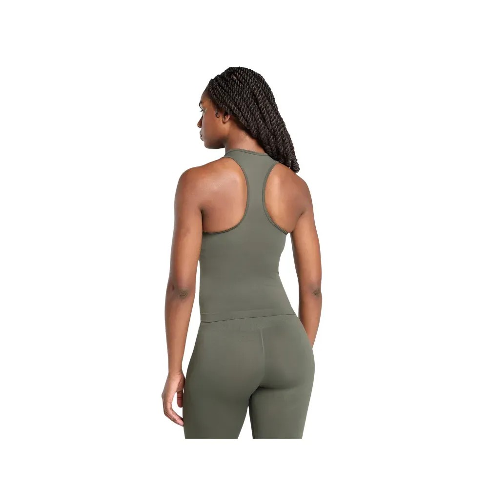 Gymshark Everyday Seamless Tight Fit Tank Strength Green - HypeFly India View 4