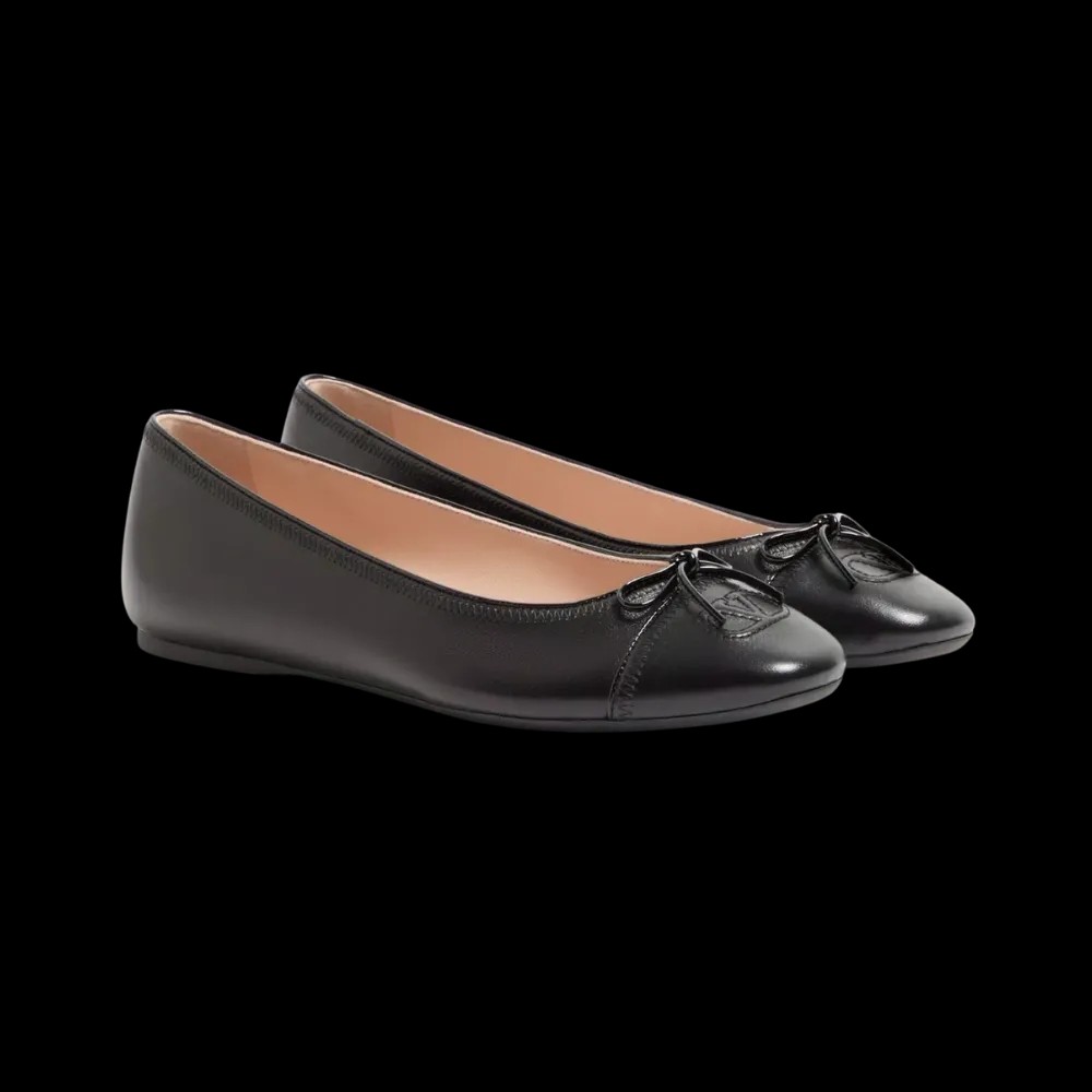 Valentino VLogo Signature Ballerina In Nappa 05mm Black - HypeFly India View 3