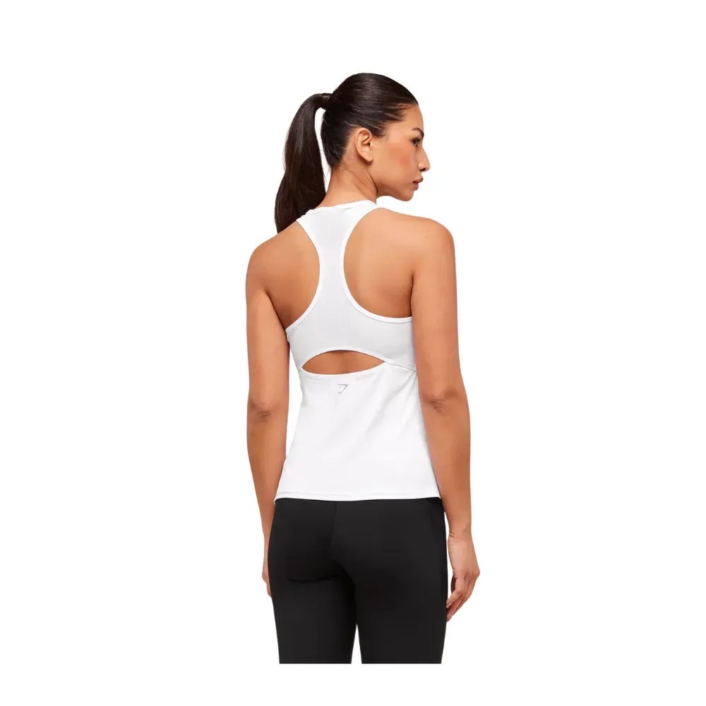 Gymshark Running Back Vent Tank White - HypeFly India View 5