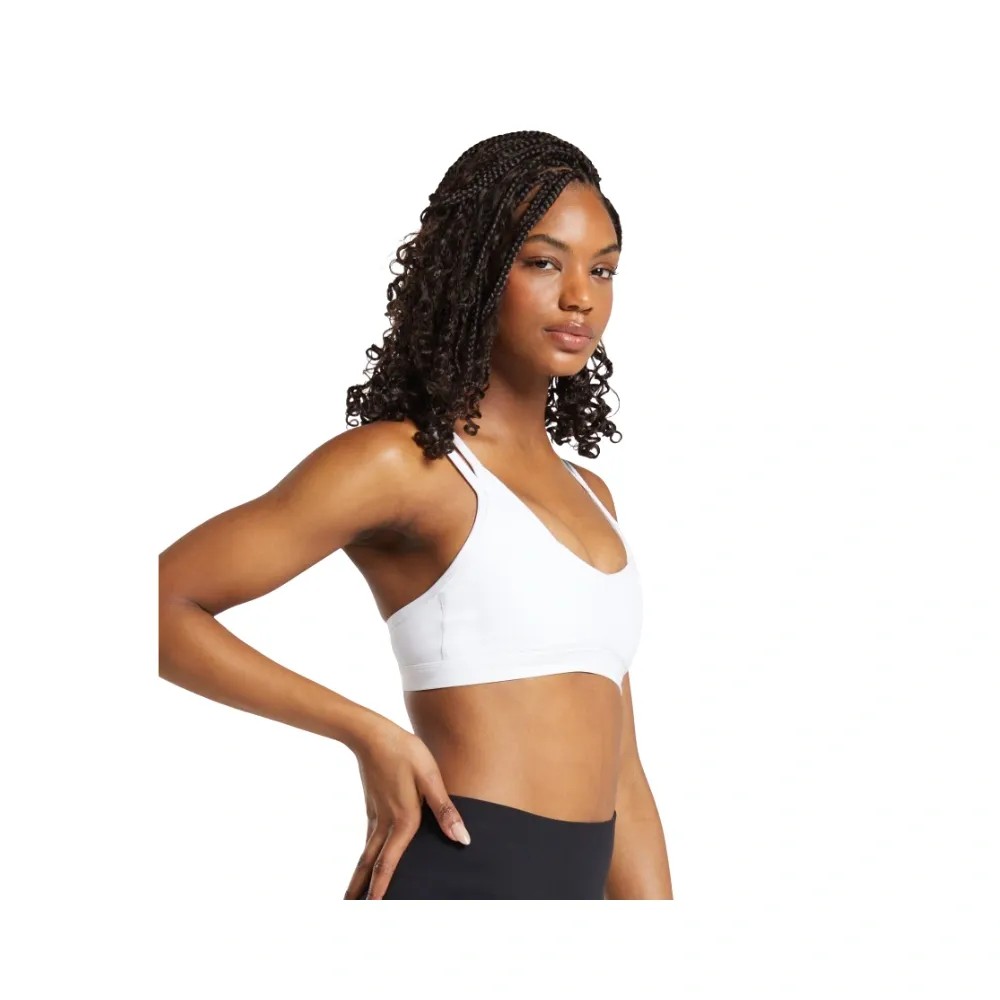 Gymshark Double Up Sports Bra - Light Support White - HypeFly India View 3