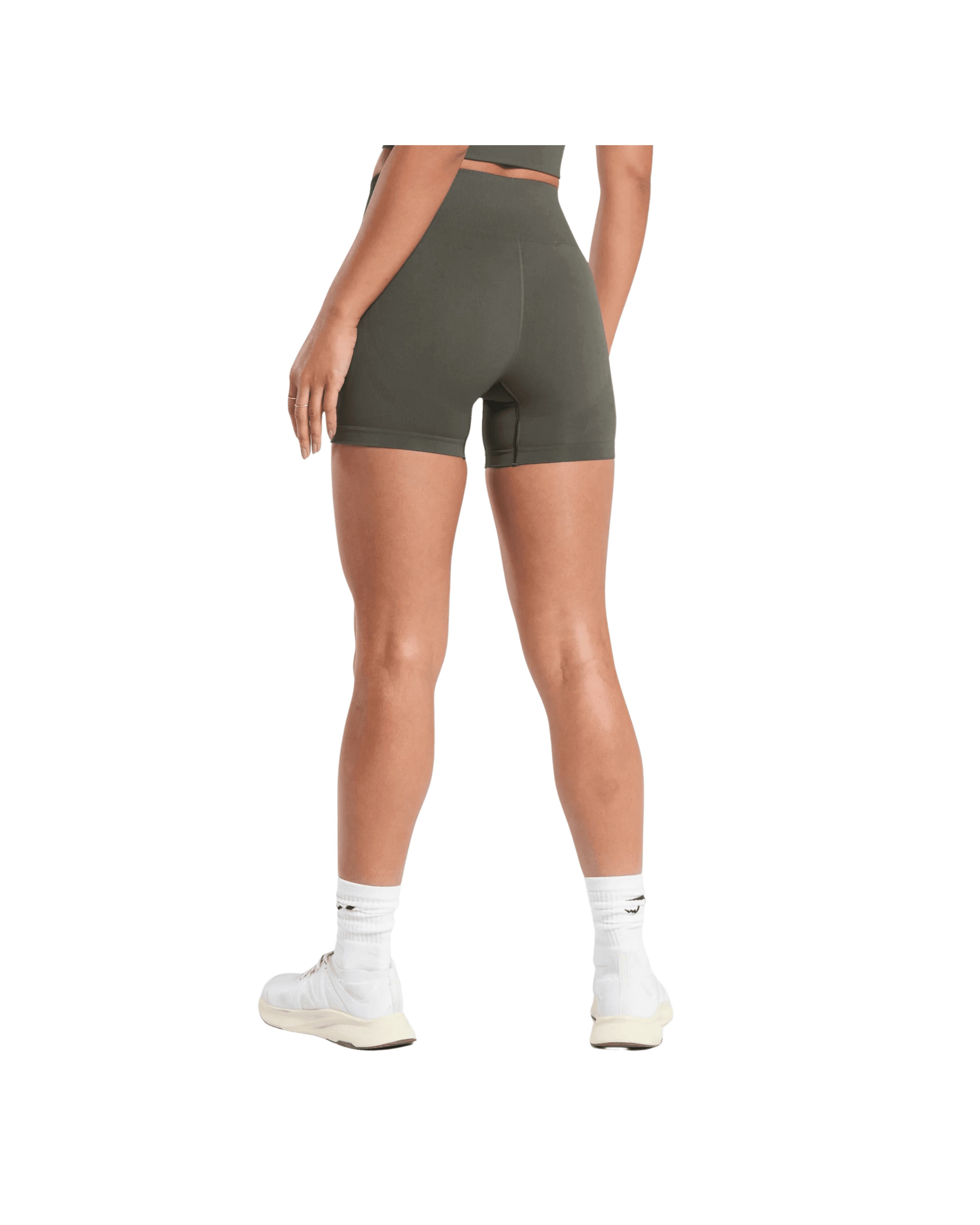 Gymshark Everyday Seamless Shorts Strength Green - HypeFly India View 2