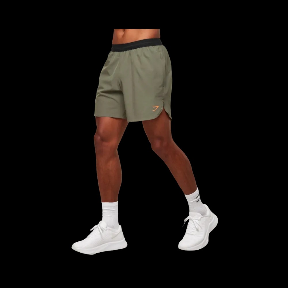 GymShark Fit Repeat 6" Shorts Base Green - HypeFly India View 4