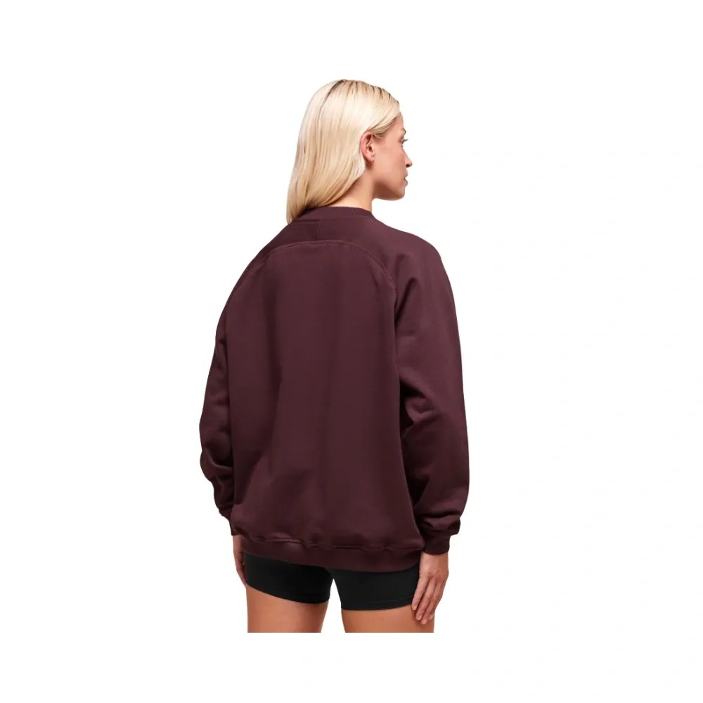 Gymshark Training Oversized Fleece Sweatshirt Cherry Purple - HypeFly India View 2