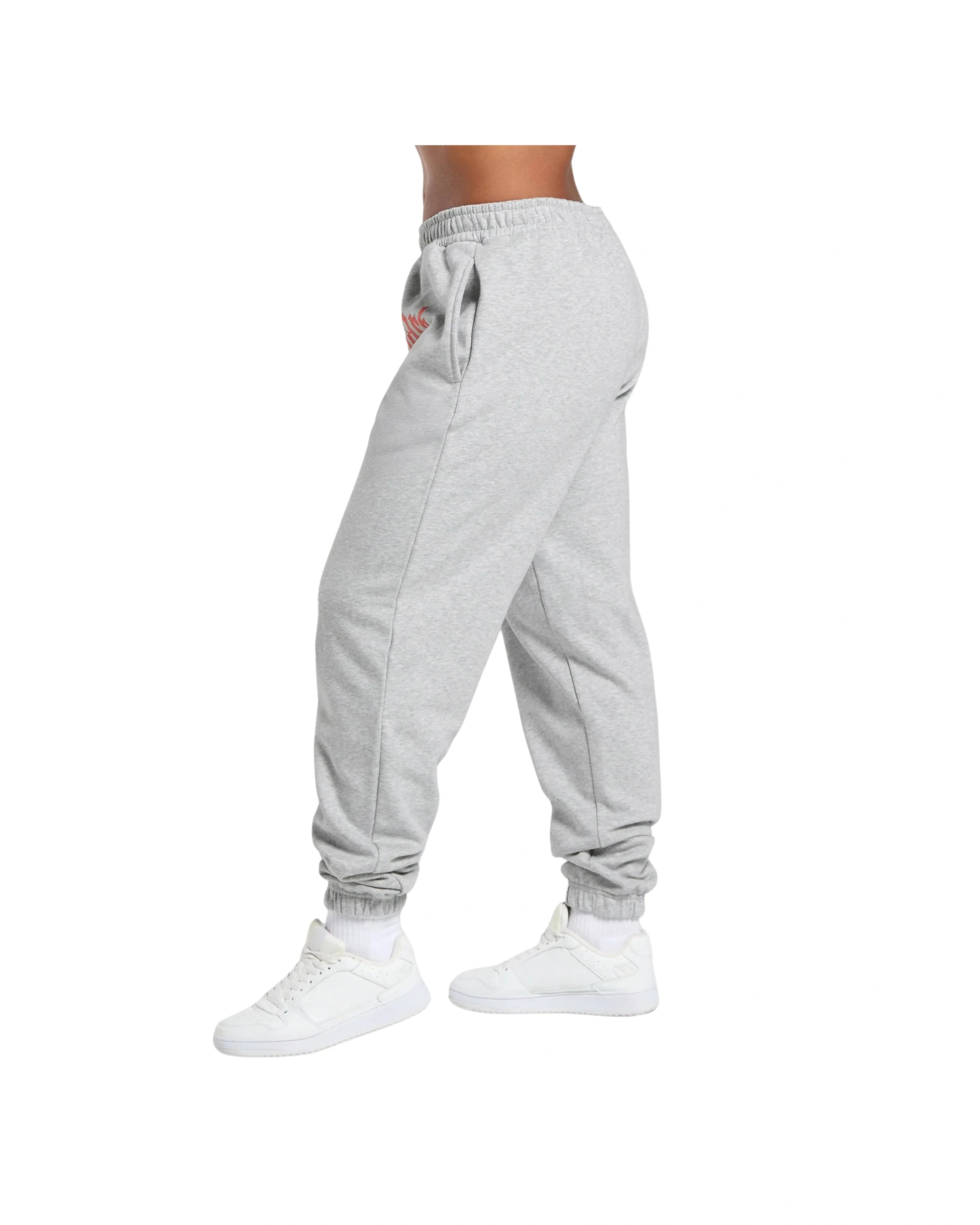 Gymshark Strength Department Graphic Joggers Light Grey Core Marl - HypeFly India View 2