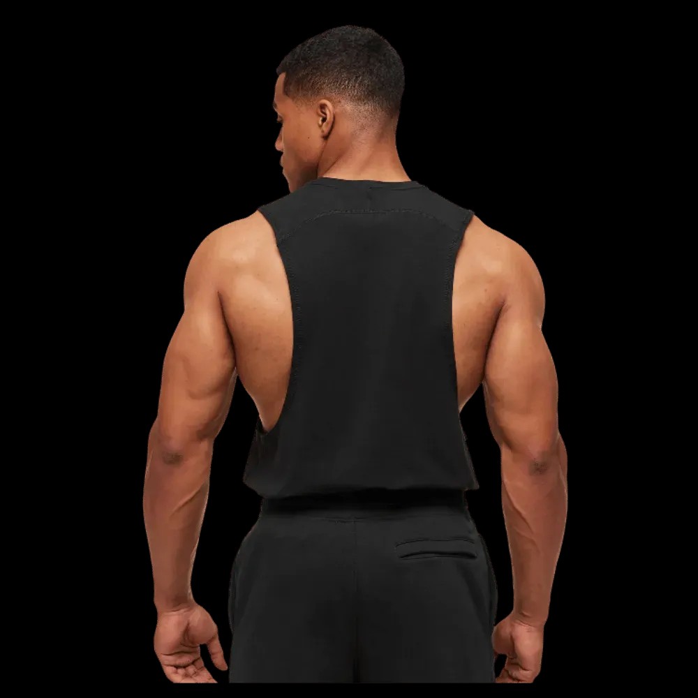 Gymshark Prime Drop Arm Tank Black/Brand Blue - HypeFly India View 2