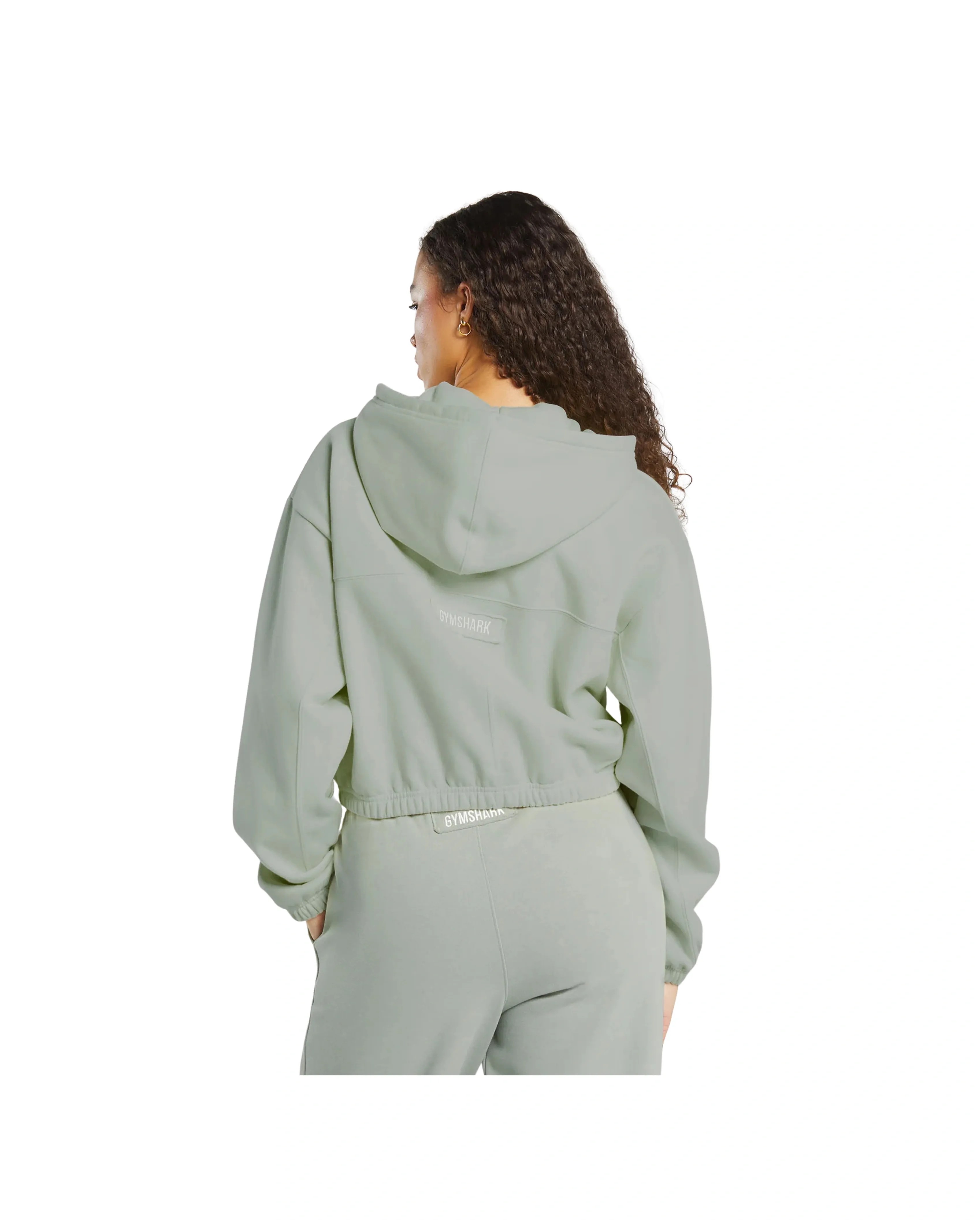 Gymshark Fleece Zip Hoodie regular fit Stone Grey - HypeFly India View 2