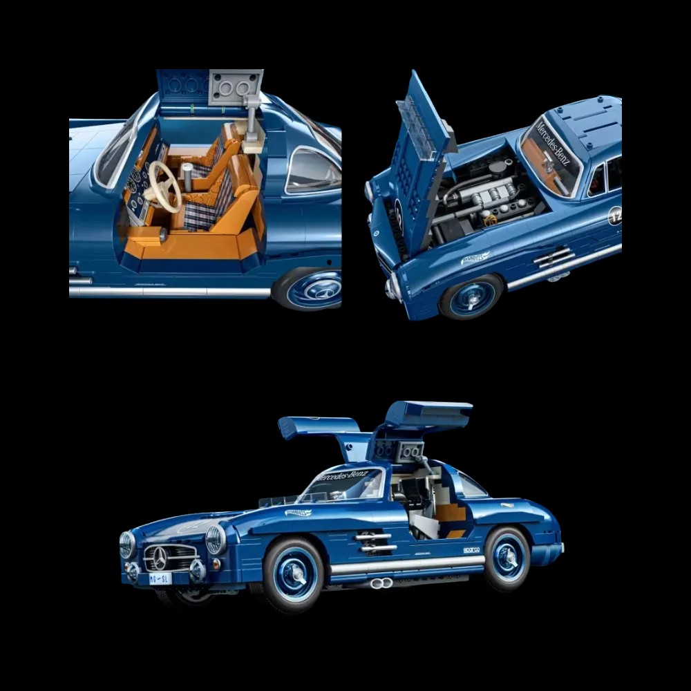 Mattel Brick Shop Hot Wheels Mercedes-Benz 300 SL Building Set - HypeFly India View 5