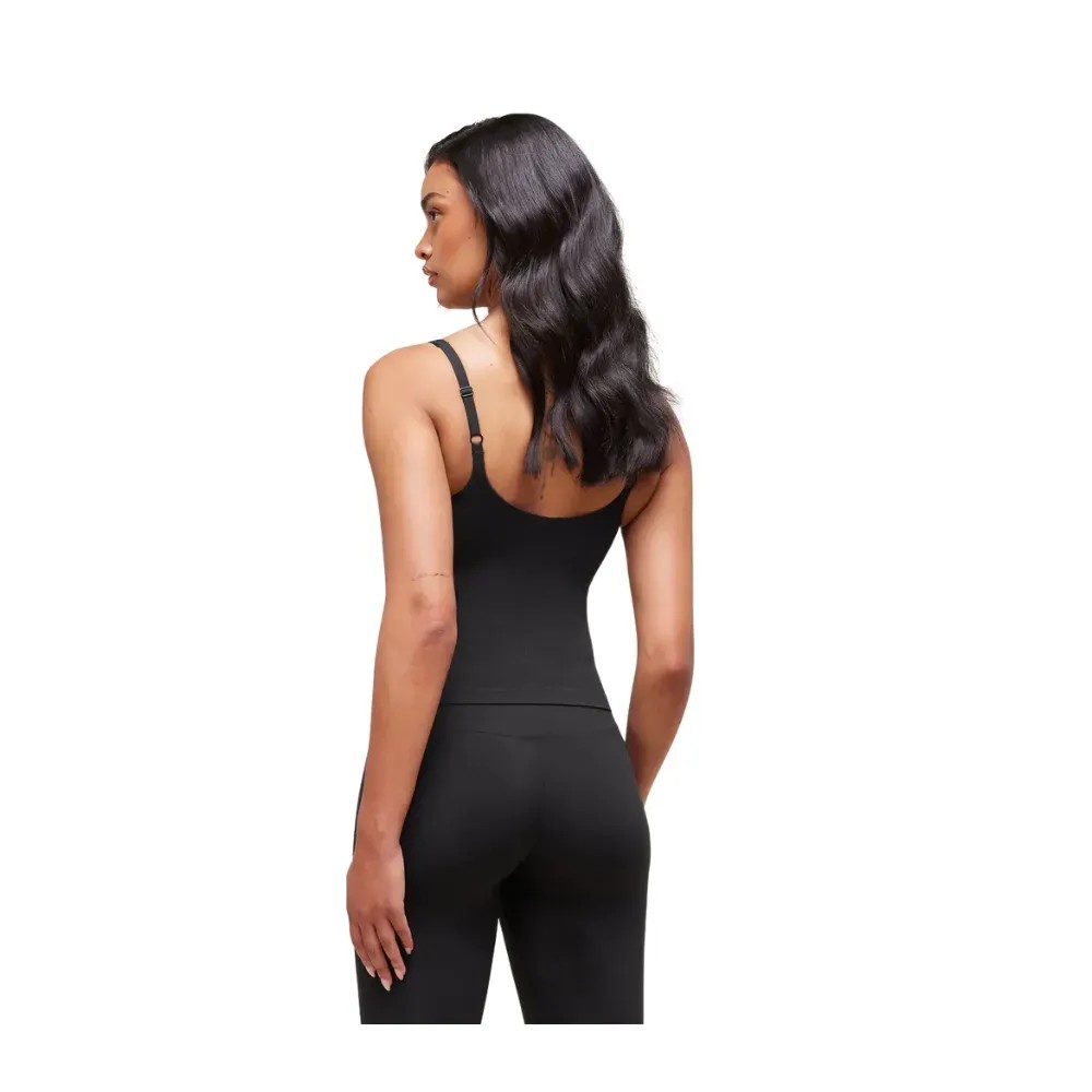Gymshark Soft Sculpt Tank With Shelf Black - HypeFly India View 4