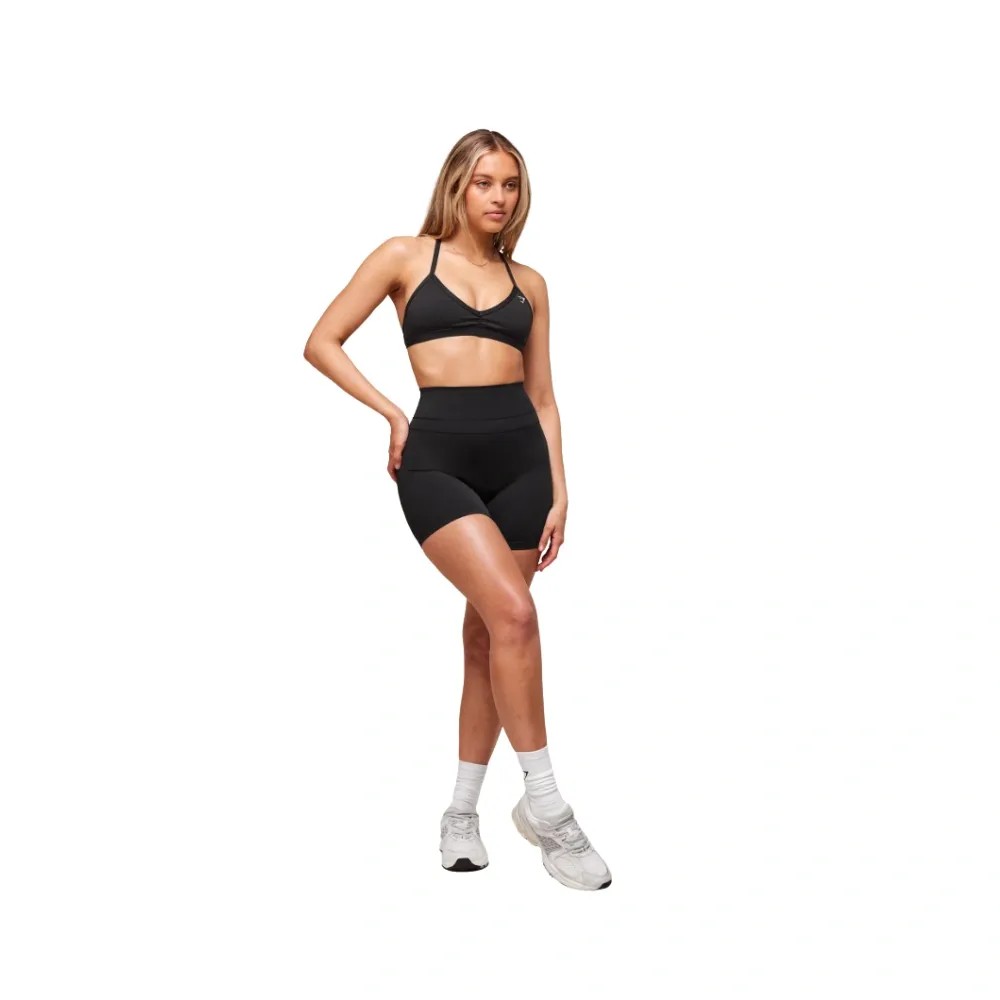 Gymshark Minimal Sports Bra- Light Support Black - HypeFly India View 3