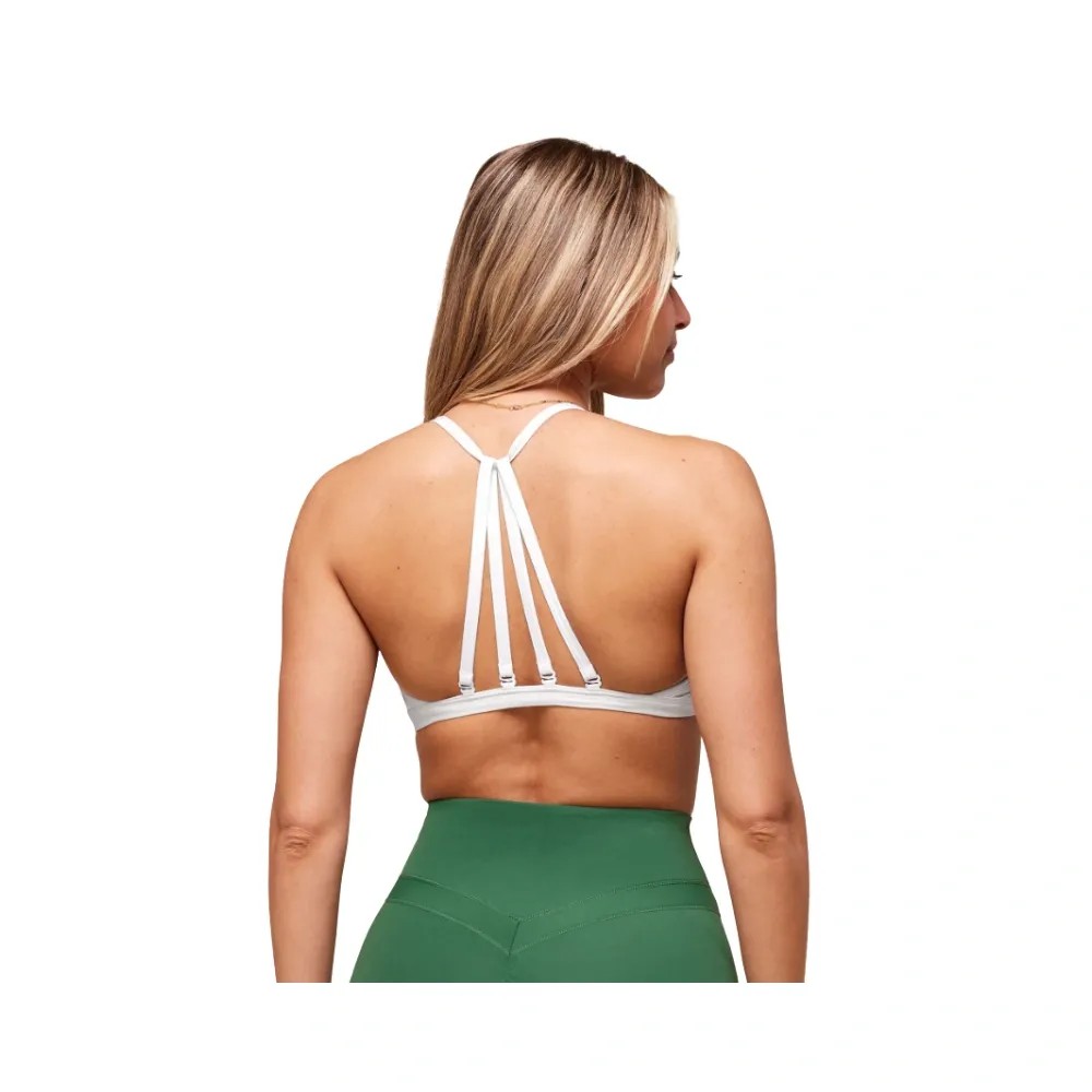 Gymshark Minimal Sports Bra- Light Support White - HypeFly India View 2