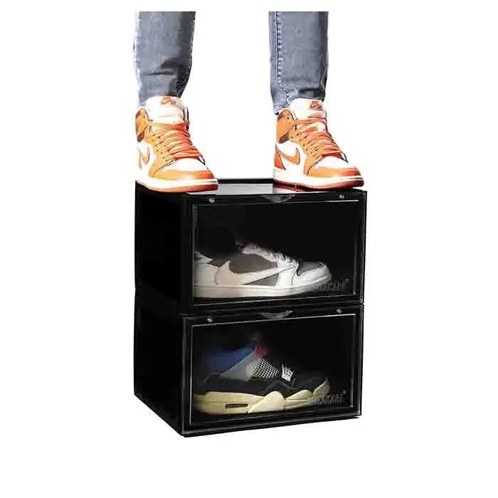 White Stack'Em Sneaker Crates | Shoe Crates (Side Drop) - HypeFly India View 3