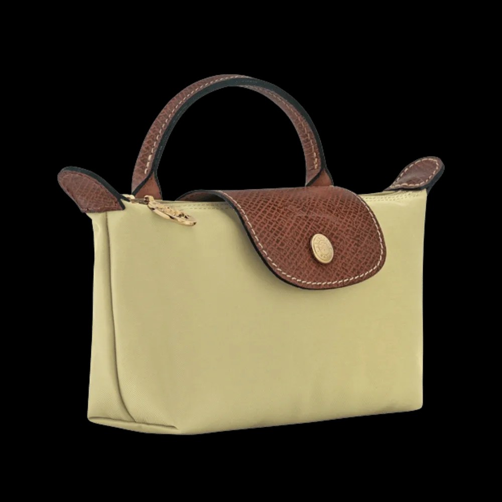 Longchamp Le Pliage Original Pouch with handle Pistachio - Recycled canvas - HypeFly India View 4