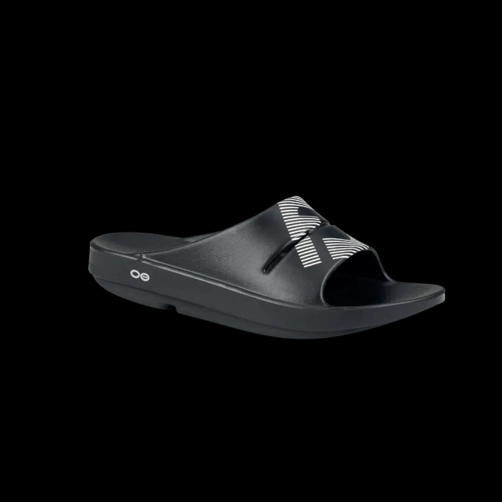 Oofos FJ X OOFOS Men's OOahh Sport Slide Sandal - black - HypeFly India View 3
