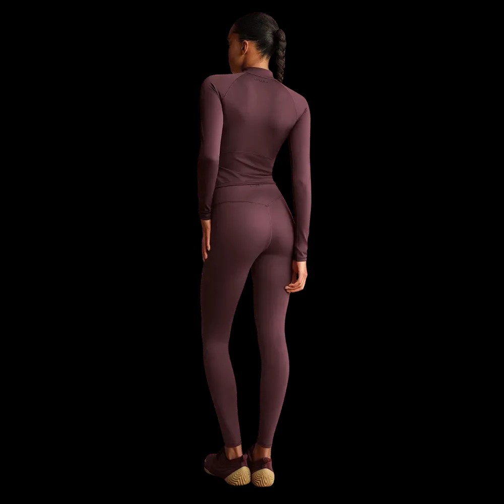 Nike X Skims Matte Women's Mock-Neck Full-Zip Jacket CURRANT - HypeFly India View 3