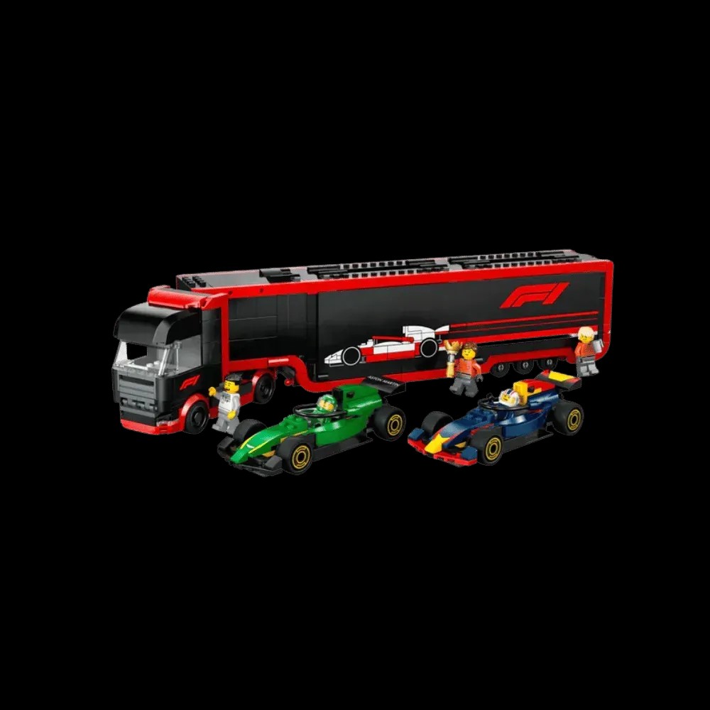 LEGO X F1 Truck with RB20 & AMR24 F1 Cars - HypeFly India View 2