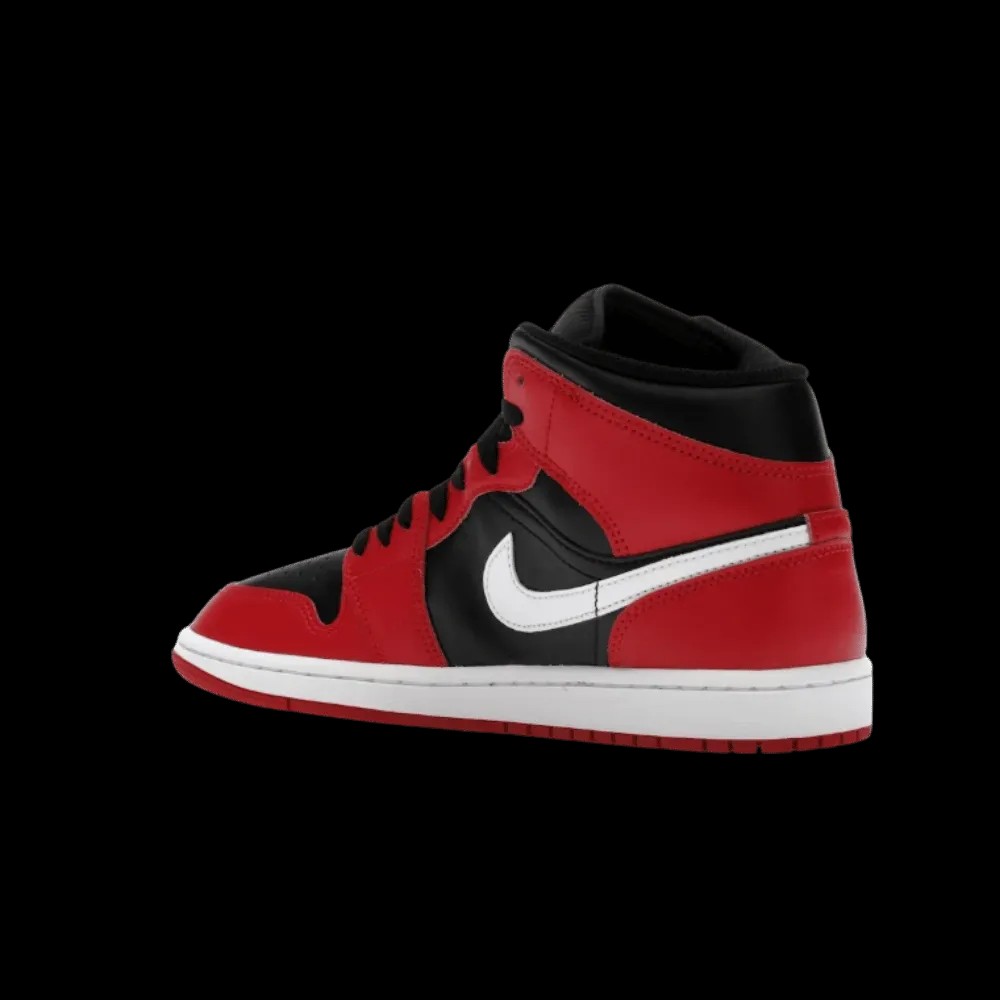 Jordan 1 Mid Gym Red Black White (2024) - HypeFly India View 2