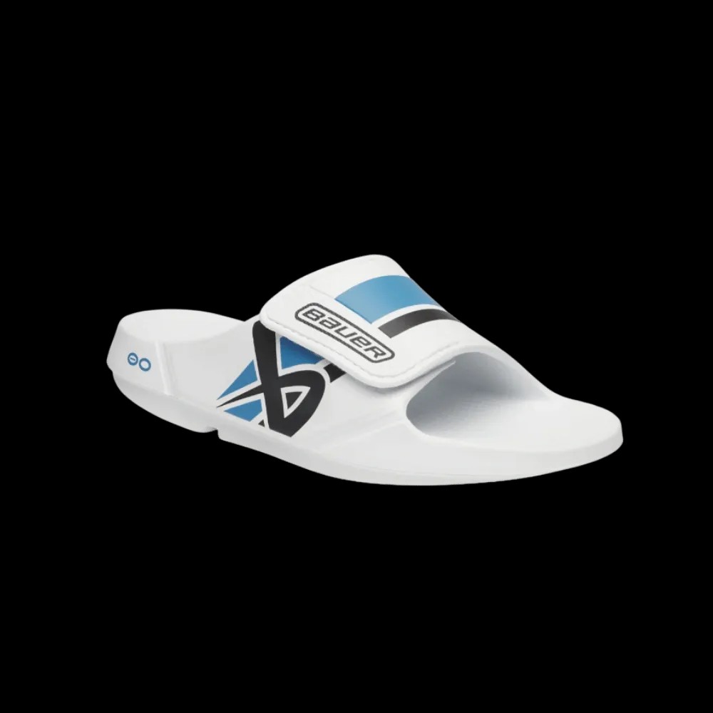 Oofos BAUER/OOFOS OOahh Sport Flex Sandal – White - HypeFly India View 4
