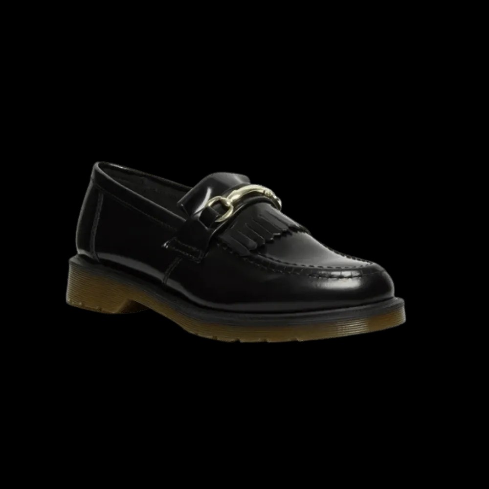 Dr Martens Snaffle Smooth Leather Kiltie Loafers Black  - HypeFly India View 2