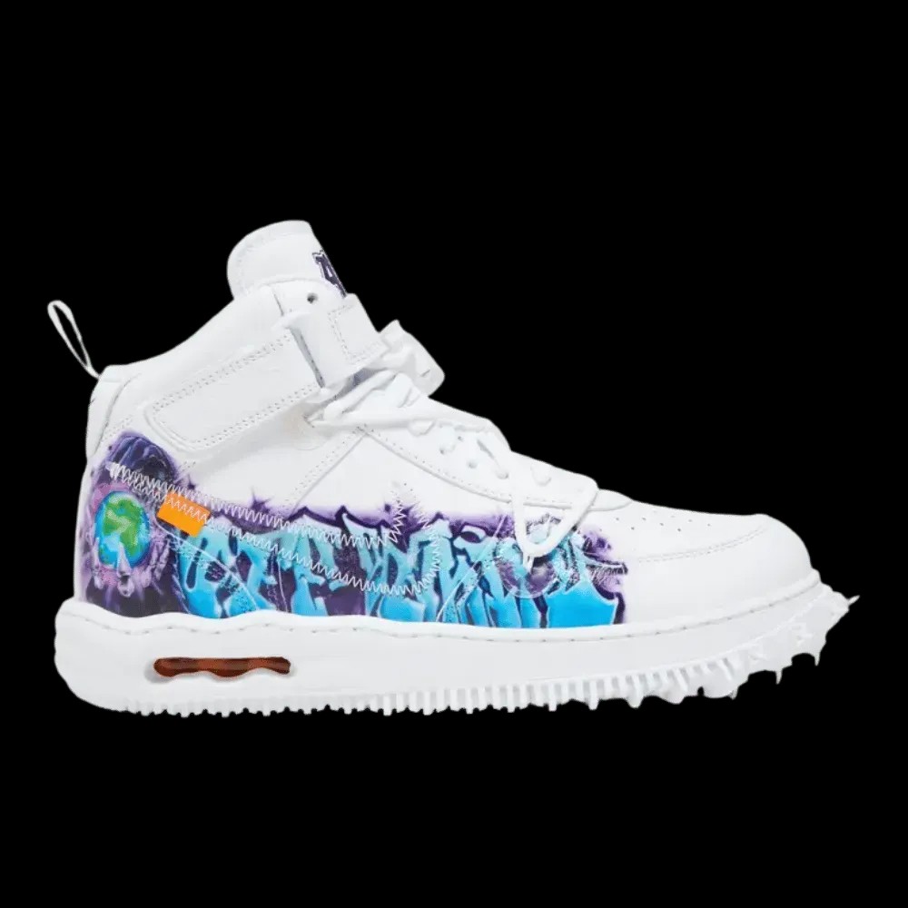 Off-White x Air Force 1 Mid SP Leather 'Graffiti' - HypeFly India View 1