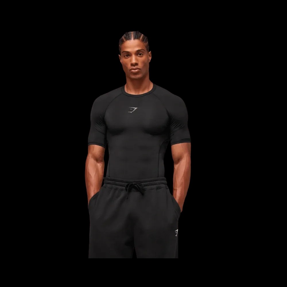 Gymshark Element Baselayer T-Shirt Black  - HypeFly India View 2