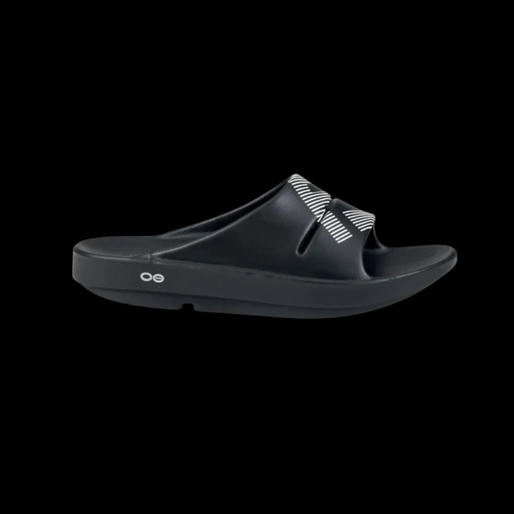 Oofos FJ X OOFOS Men's OOahh Sport Slide Sandal - black - HypeFly India View 1