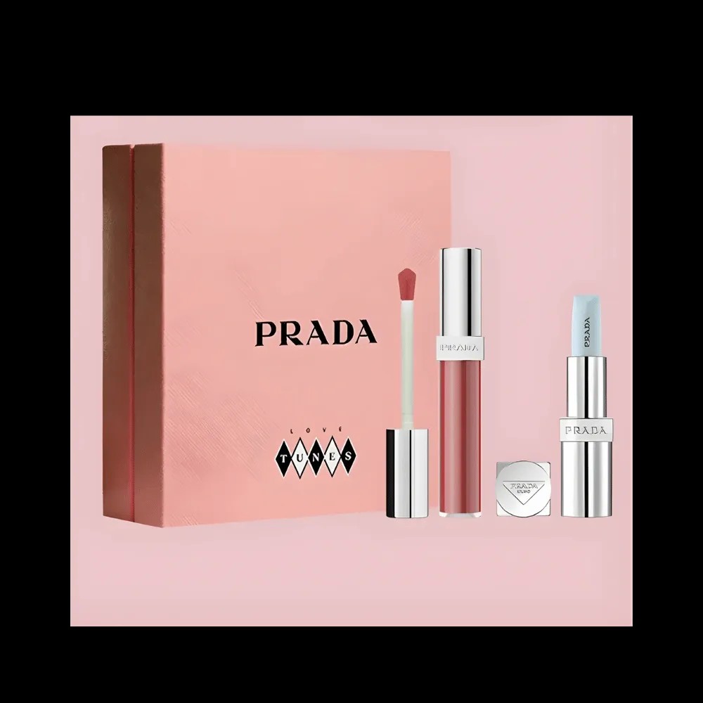 Prada Glass Lip Gloss Blue Lipstick Gift Set 2026 Valentine's Day Limited Edition - HypeFly India View 2