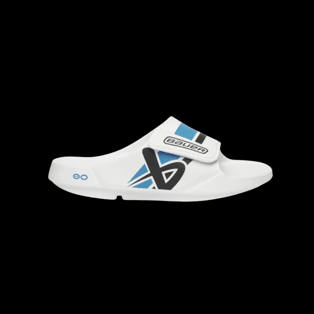 Oofos BAUER/OOFOS OOahh Sport Flex Sandal – White - HypeFly India View 1