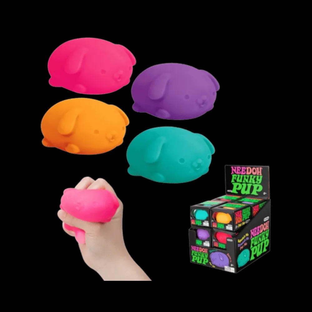 NeeDoh Funky Pup Squishy Fidget Toy Pink - HypeFly India View 2