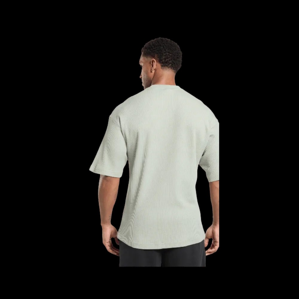 Gymshark Waffle Oversized T-Shirt Stone Grey - HypeFly India View 2