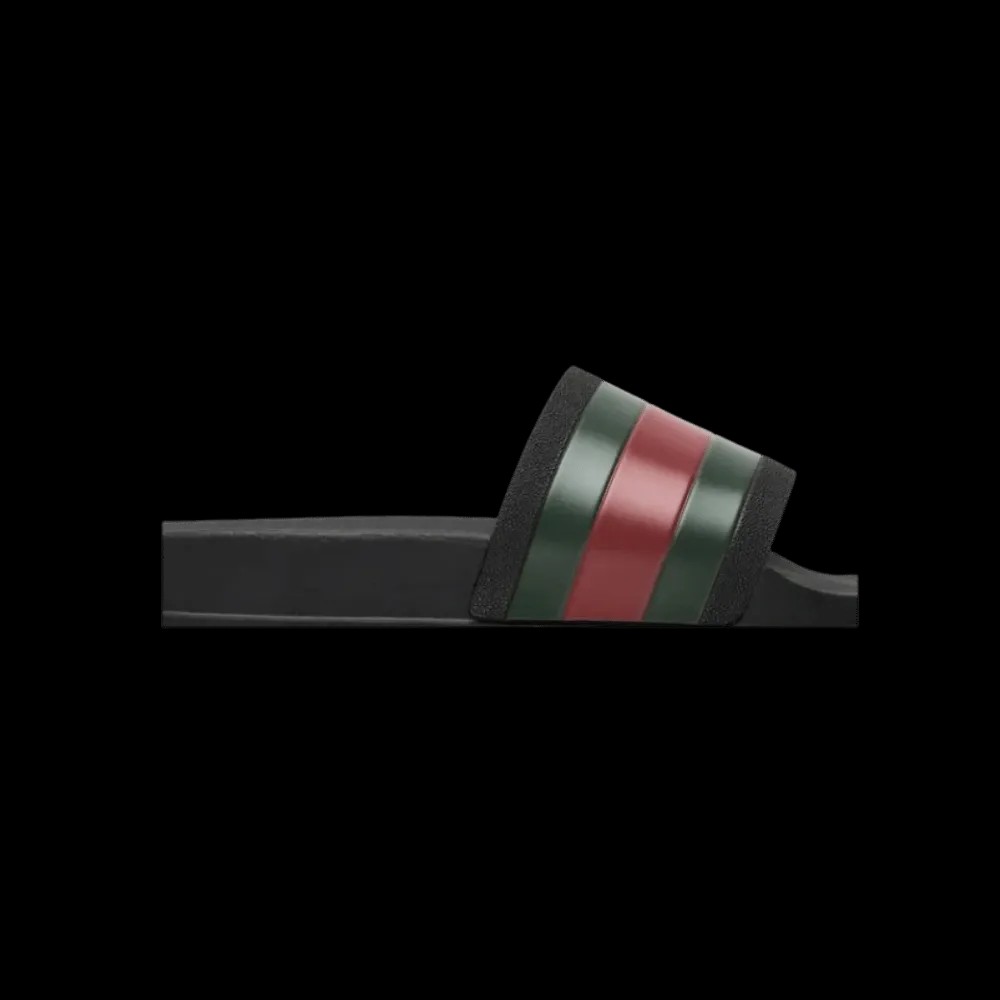 GUCCI WEB SLIDE SANDAL BLACK - HypeFly India View 3