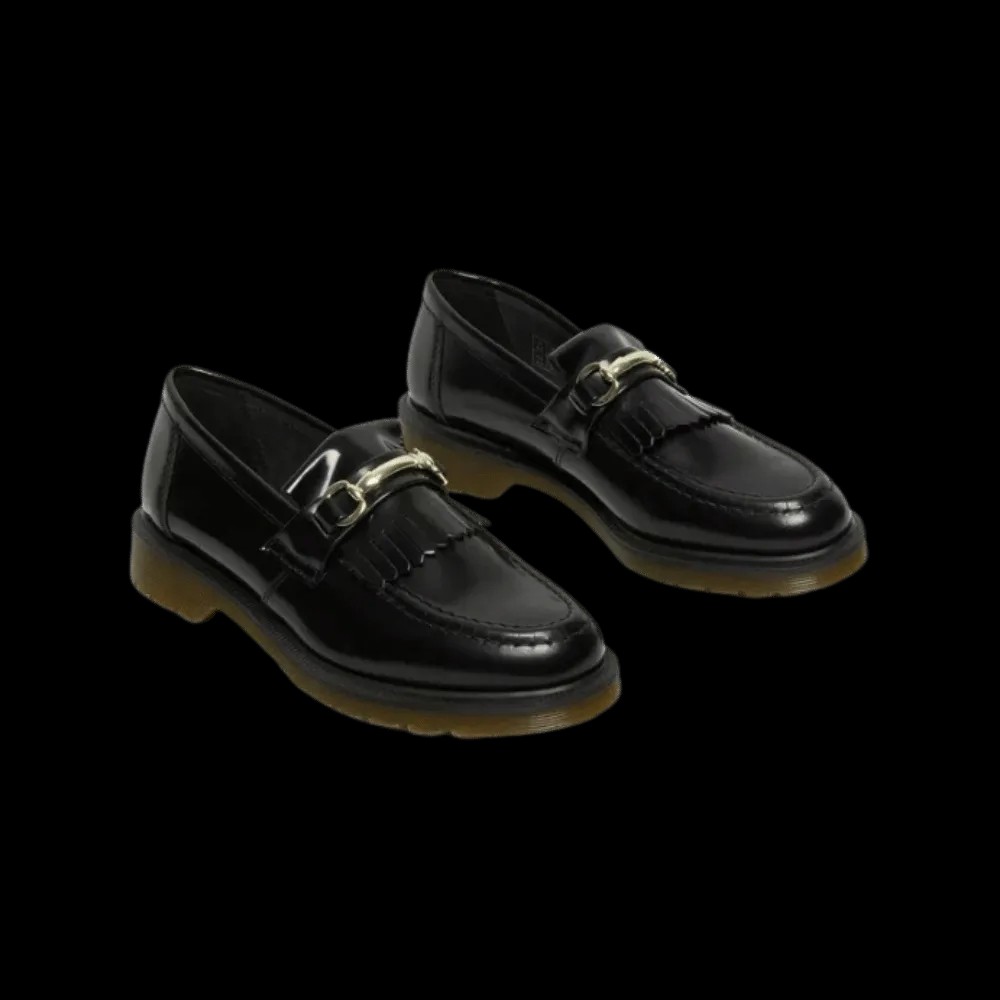 Dr Martens Snaffle Smooth Leather Kiltie Loafers Black  - HypeFly India View 3