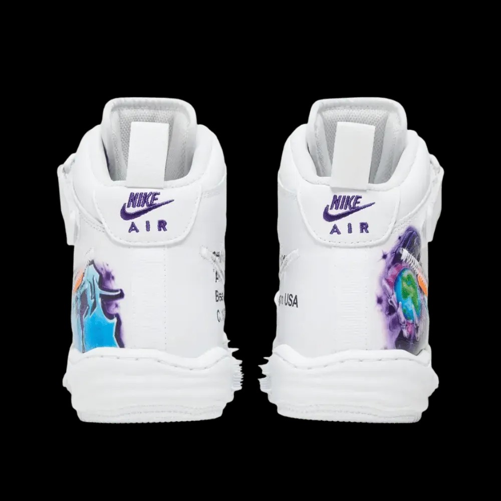 Off-White x Air Force 1 Mid SP Leather 'Graffiti' - HypeFly India View 5