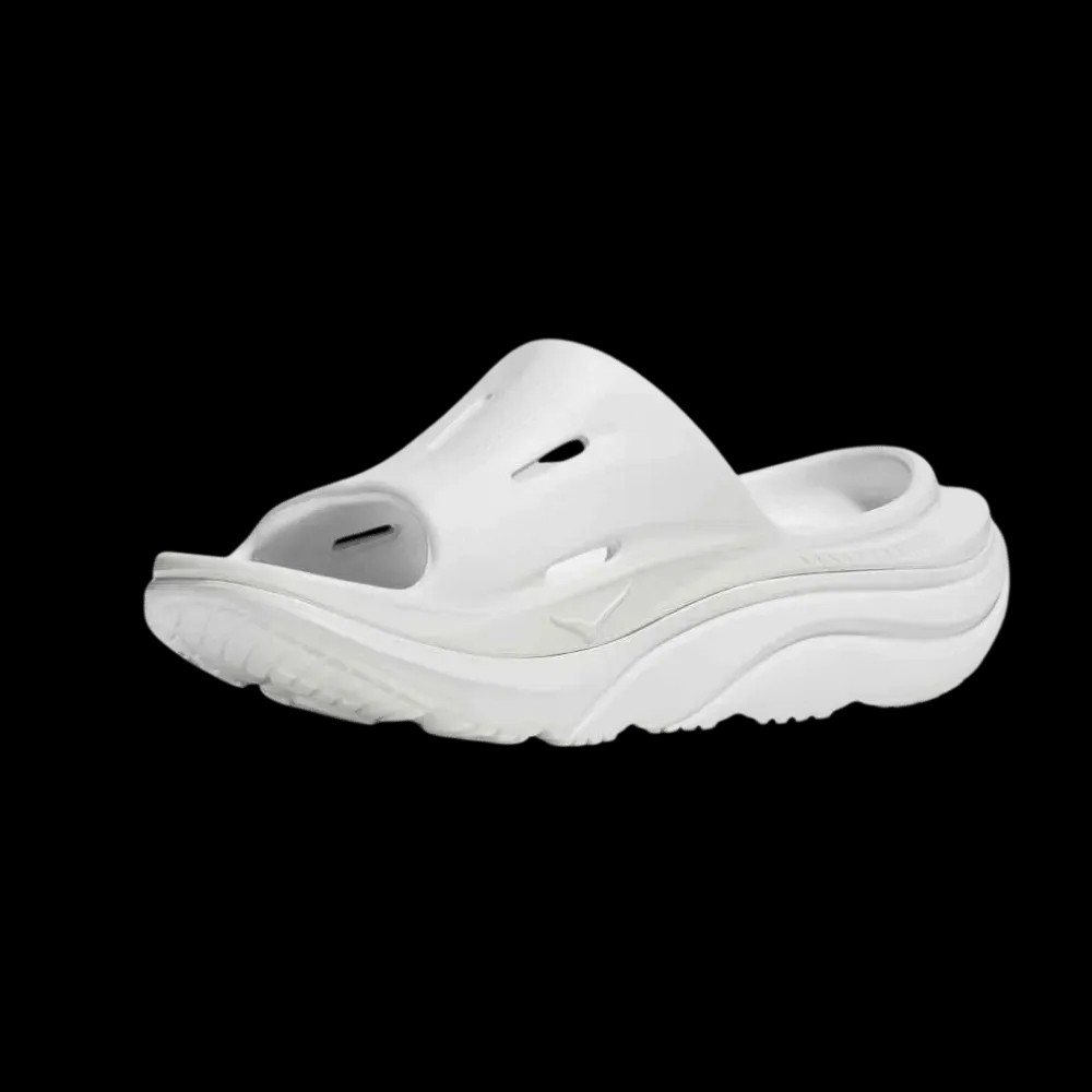 Hoka ORA Recovery Slide 3 White - HypeFly India View 2