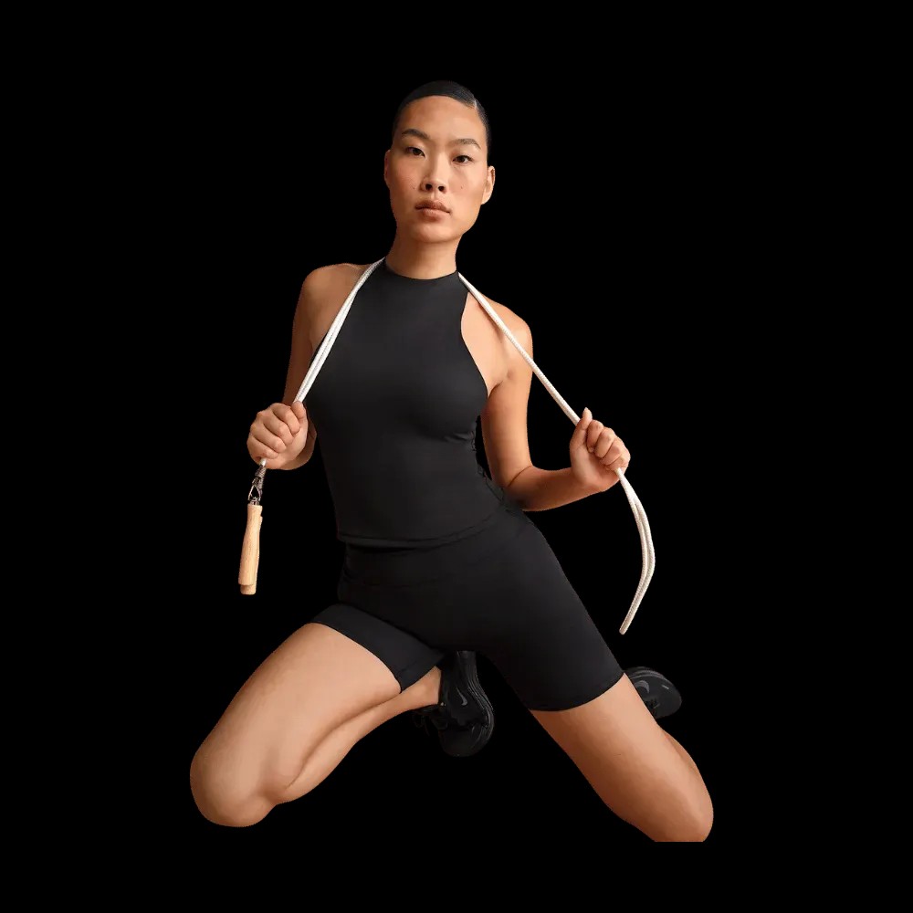 Nike X Skims Matte Women's High-Waisted 5" Biker Shorts Obsidian - HypeFly India View 5