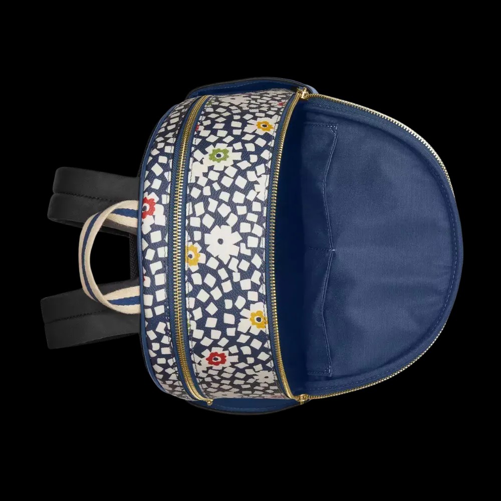 Coach Court Backpack With Floral Print Deep Blue - HypeFly India View 5