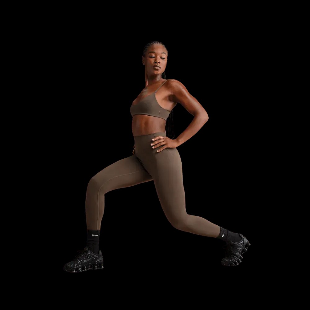 Nike X Skims Women's High-Waisted 26" Leggings Dark Sepia - HypeFly India View 3