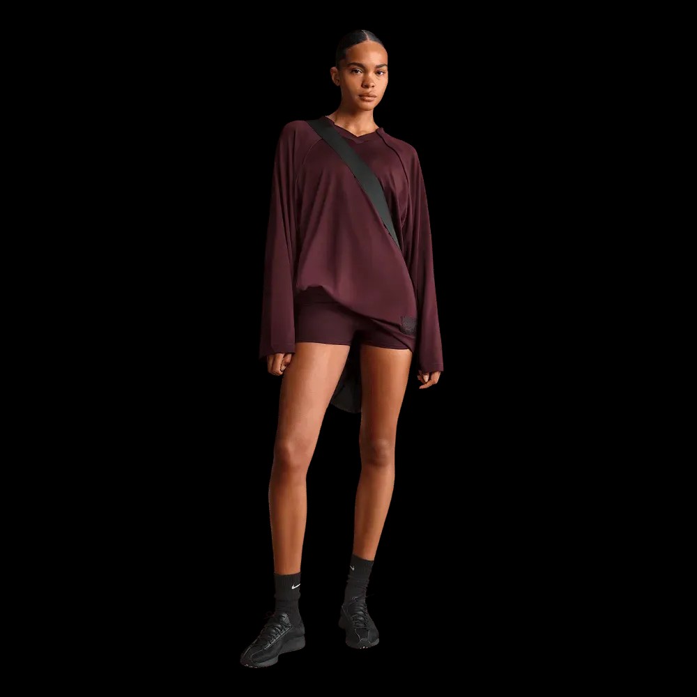 Nike x Skims Shine Women's Mid-Rise 2" Boyshorts with Drawcord PHOENIX  - HypeFly India View 1