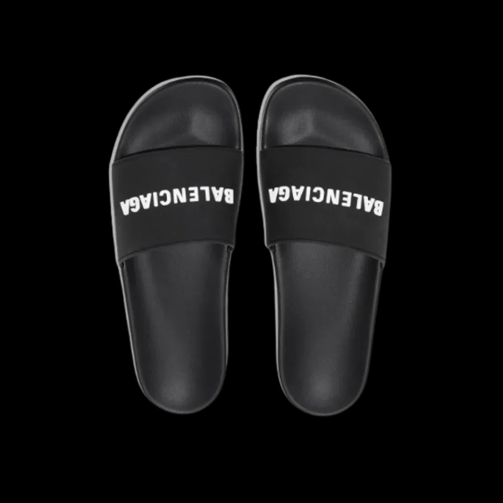 Balenciaga Pool Slides 'Black' - HypeFly India View 2