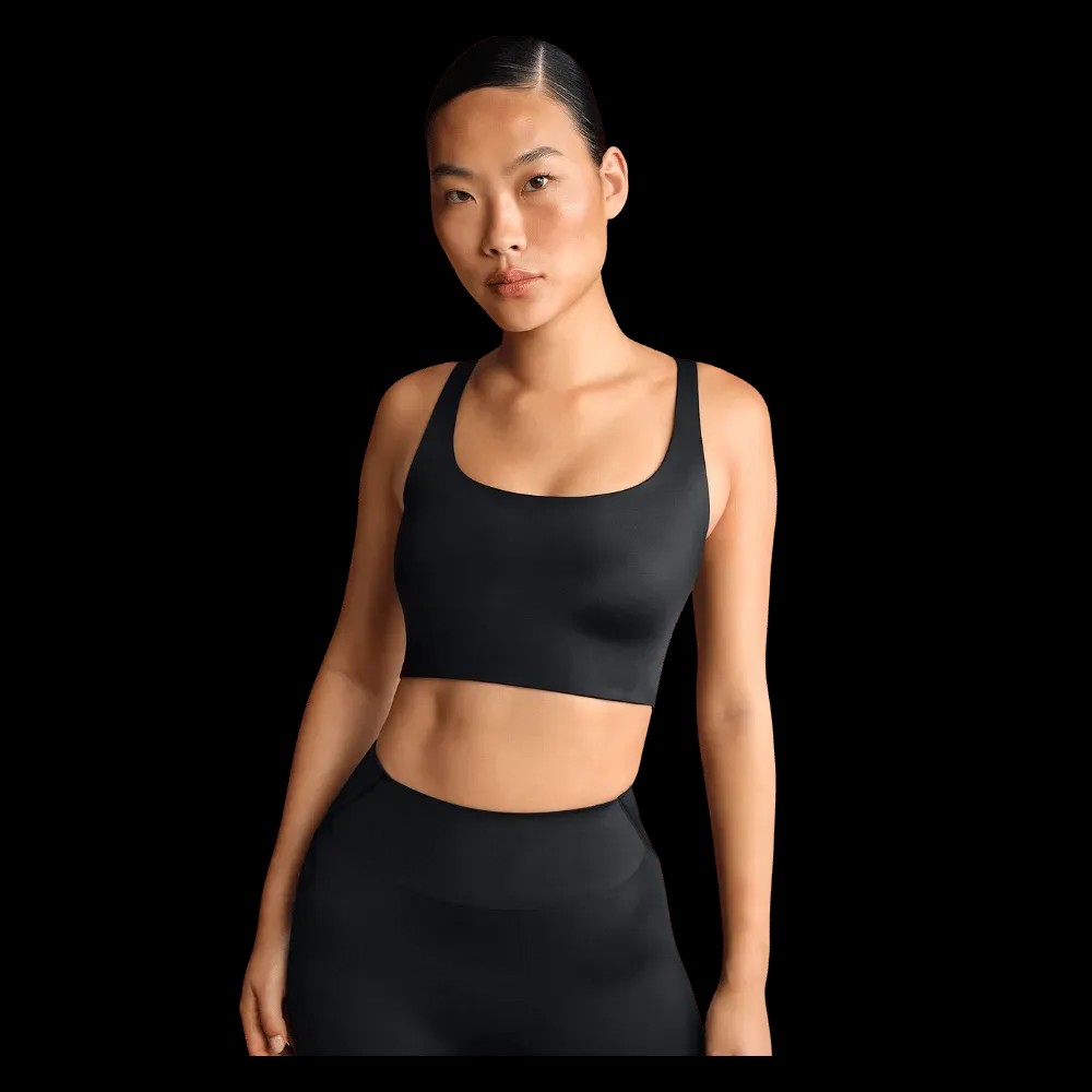 Nike x Skims Shine Women's Scoop-Neck Bra Top Obsedian - HypeFly India View 1